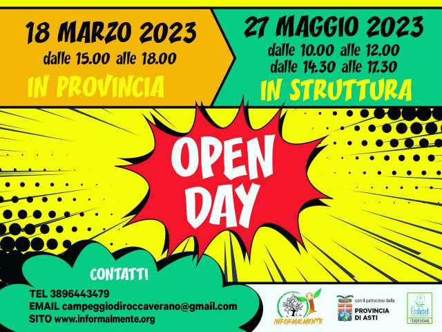 Giornate "open day" per il Campeggio di Roccaverano: cresce l'attesa per l'edizione 2023