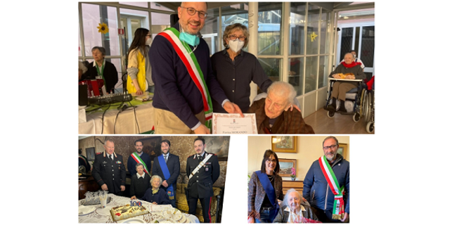 Febbraio si conclude con tre centenari festeggiati dalla Provincia di Asti