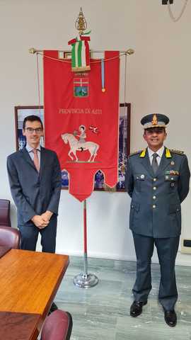 Provincia di Asti: il presidente Lanfranco ha incontrato il nuovo comandante della Guardia di Finanza di Asti